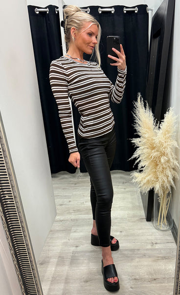 LOVE1625 - brown stripes