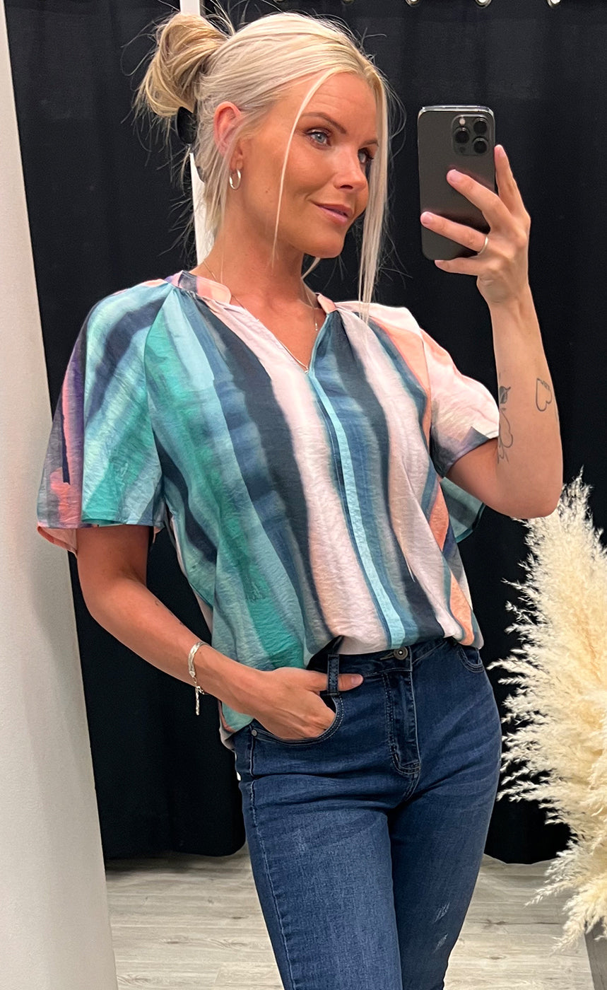 Linny blouse 1 - coral mix