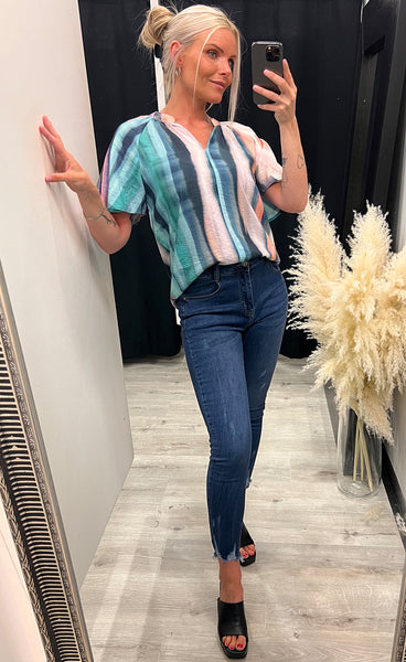 Linny blouse 1 - coral mix