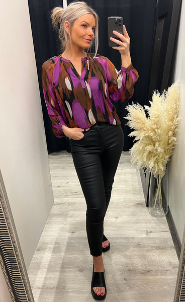 Cheaky blouse 1 - sparkling grape