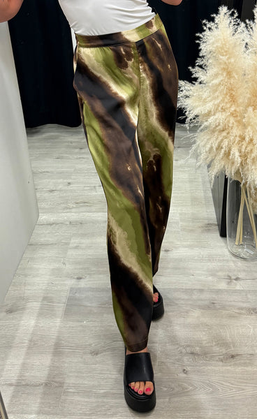 Sharon pants - brown green print