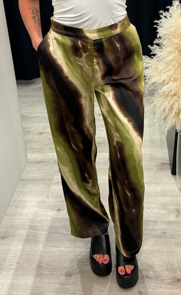 Sharon pants - brown green print