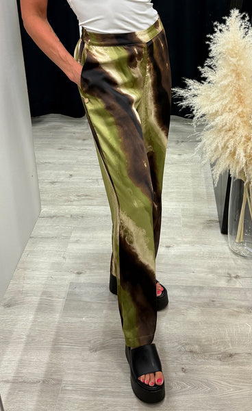 Sharon pants - brown green print