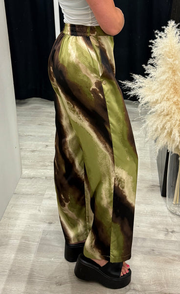 Sharon pants - brown green print