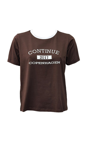 CONTINUE Dea t-shirt - brown