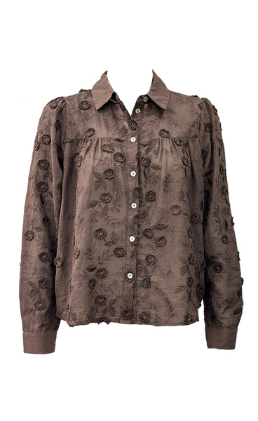 CONTINUE Minna long sleeve - brown