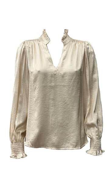 CONTINUE Moe satin blouse - champagne