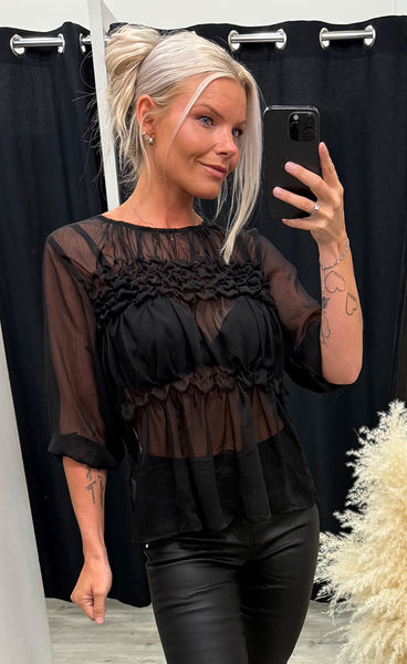 Githa mesh blouse - black