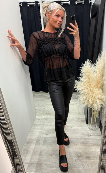 Githa mesh blouse - black