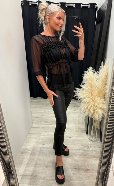 Githa mesh blouse - black