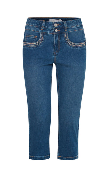 PAM frida capri - mid blue denim