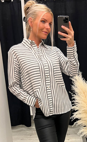 Selma lurex shirt - black stripe