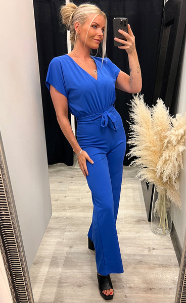 Girl jumpsuit - bright cobalt