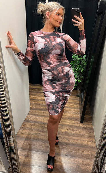 Hailey dress - brown mix