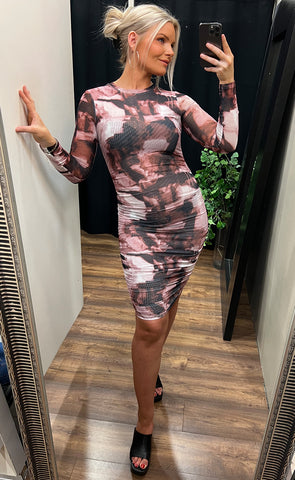 Hailey dress - brown mix