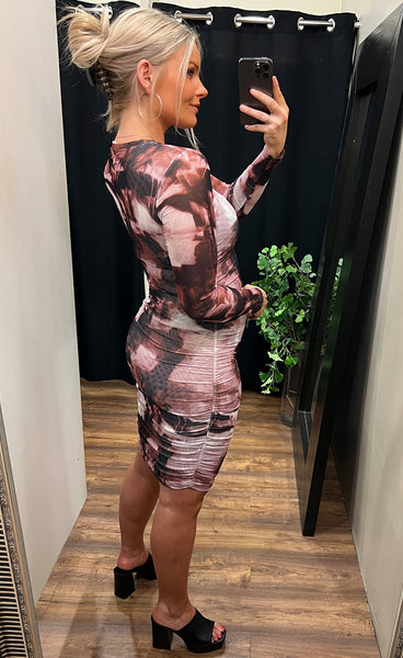 Hailey dress - brown mix