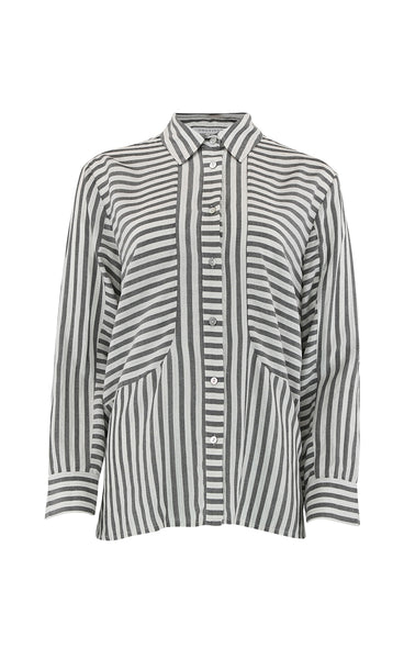 Selma lurex shirt - black stripe