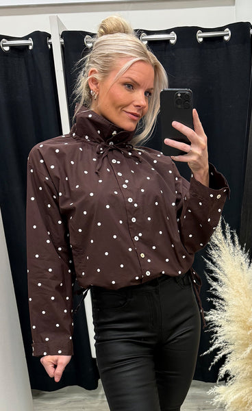 CONTINUE Stine dot jacket - brown dot