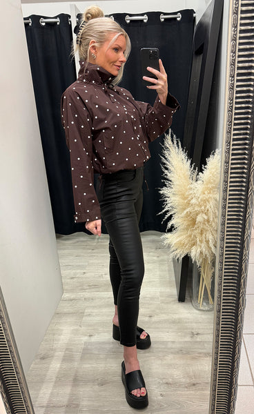 CONTINUE Stine dot jacket - brown dot