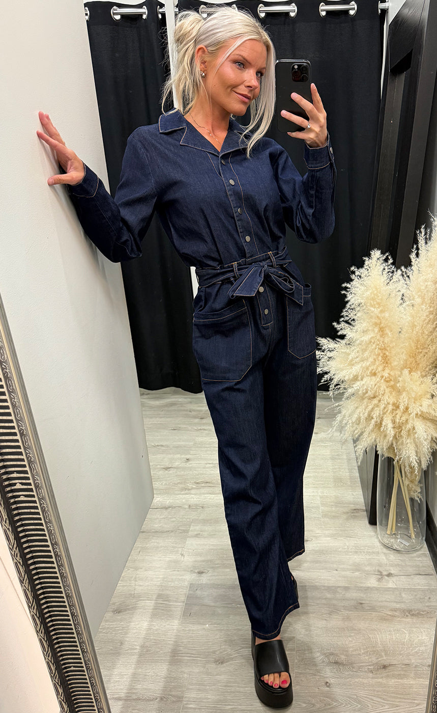 Chicago jumpsuit - raw blue denim
