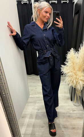 Chicago jumpsuit - raw blue denim