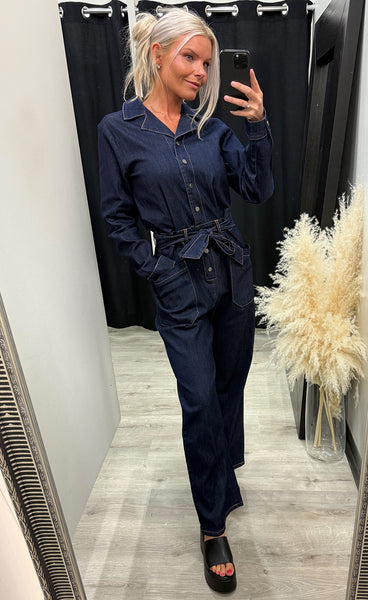 Chicago jumpsuit - raw blue denim