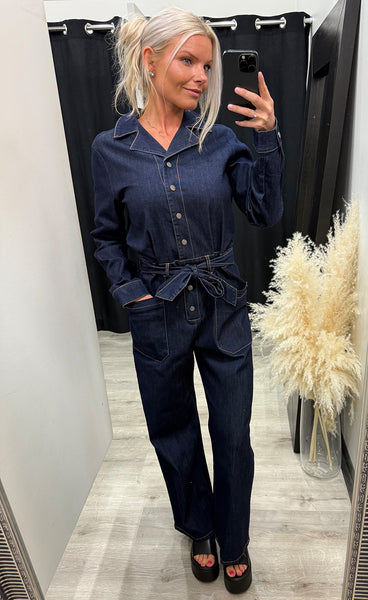 Chicago jumpsuit - raw blue denim