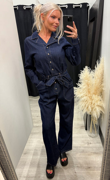 Chicago jumpsuit - raw blue denim