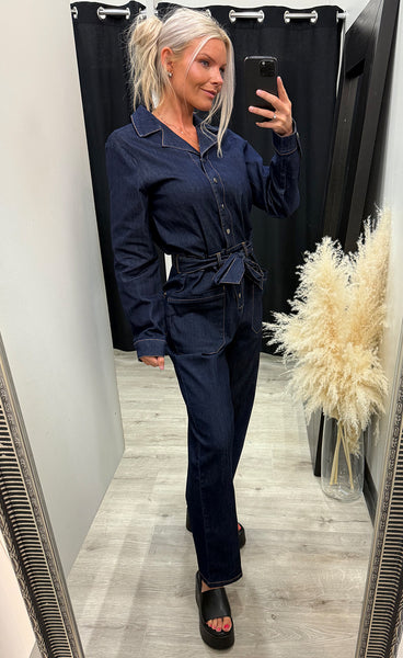 Chicago jumpsuit - raw blue denim