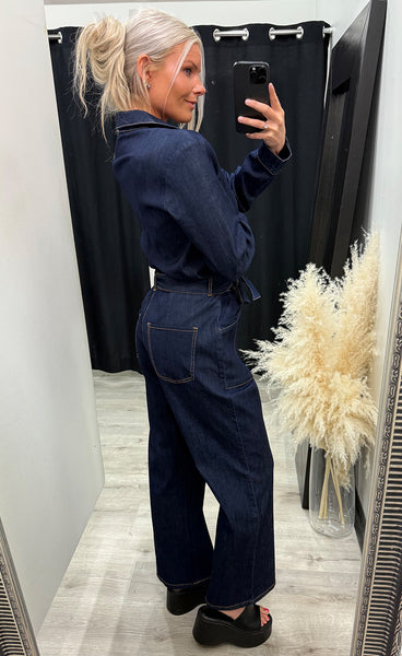 Chicago jumpsuit - raw blue denim