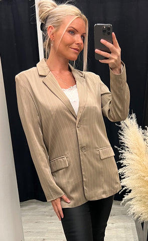 Vivienne satin blazer - beige