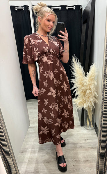 Gisela dress 43 - brown flower