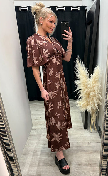 Gisela dress 43 - brown flower