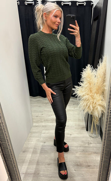 Rosy 3/4 sleeve pullover - grape leaf