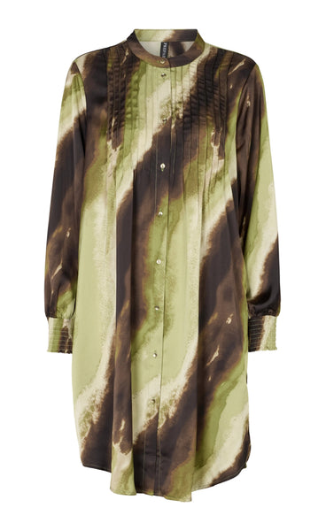 Carrie dress - brown green print