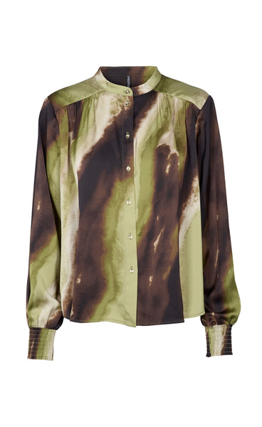 Arianna blouse - brown green print