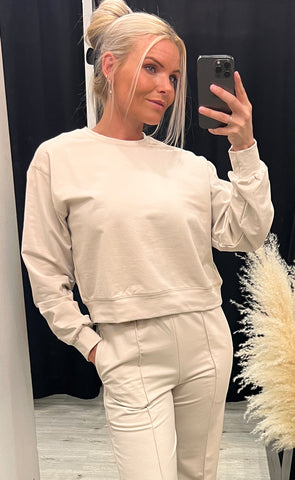 Jenna jogging peysa - beige