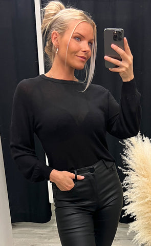 Kobra pullover - black