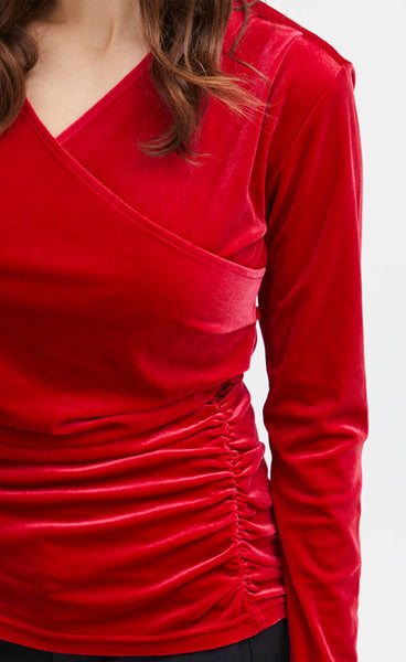 Cassandra blouse 1 - chili pepper