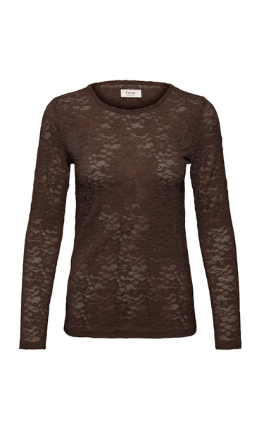 FRANSA Detala tee 1 - hot fudge