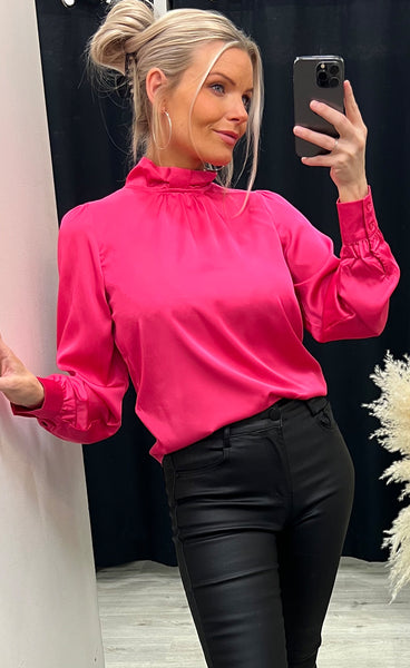 Dorota blouse - fuchsia pink
