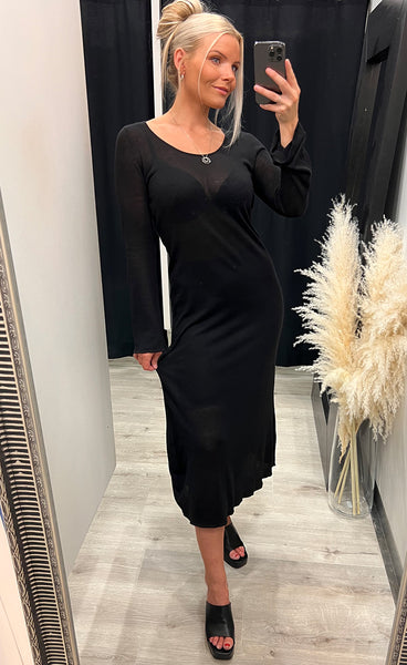 Kobra dress - black