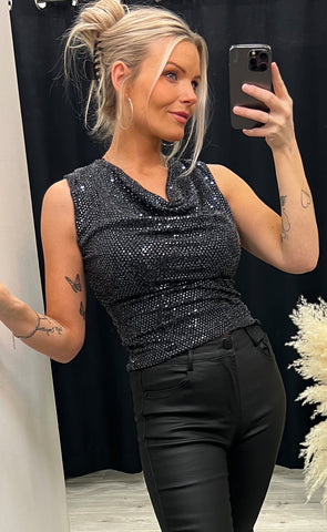 Citom top - gunmetal