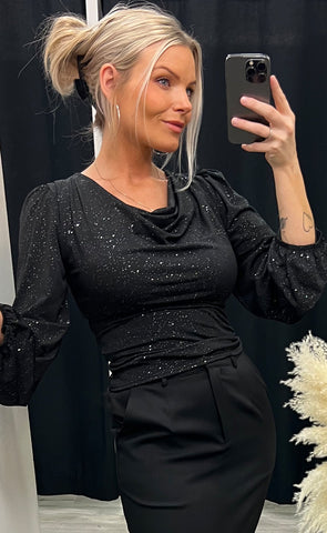 Cash top - black/silver