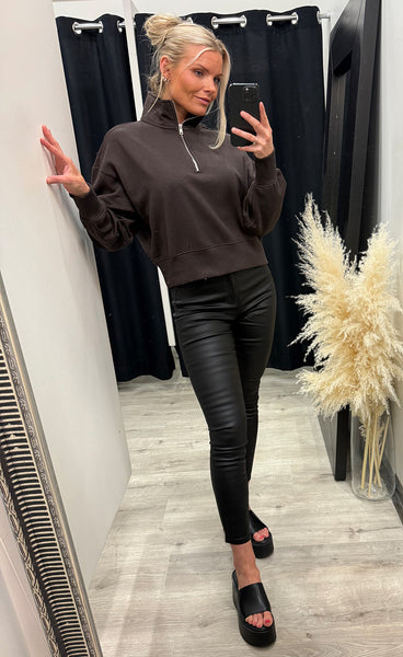 SP Hike half zip - dark chocolate