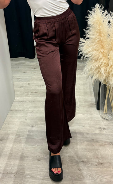 Roberta satin pants - bordeaux