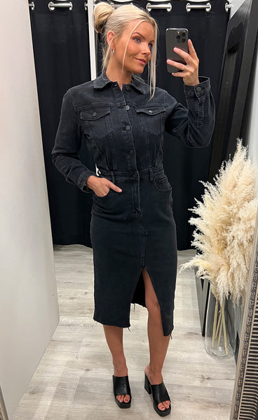 Reese denim dress - black