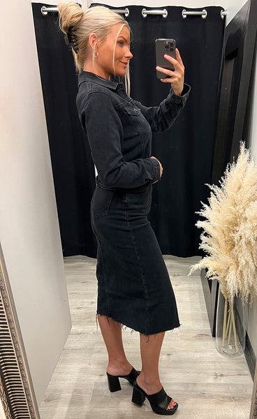 Reese denim dress - black