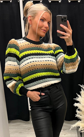 Mikala knit pullover - jungle green