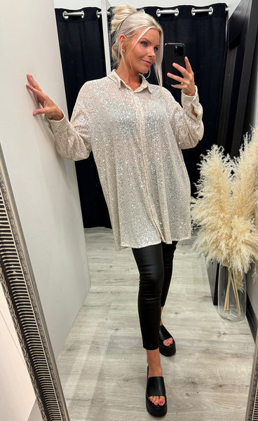 Lizanne shirt - silver